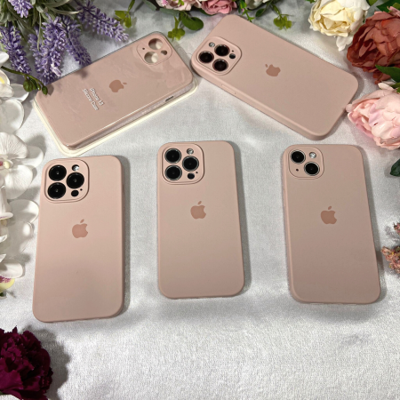 Husa din Silicon cu Protectie Camera pentru iPhone 12 Pro, Nude [3]