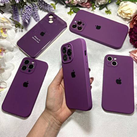 Husa din Silicon cu Protectie Camera pentru iPhone 15 Pro, Dark-Purple [2]