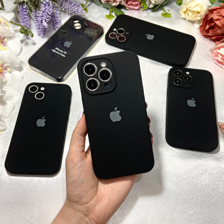 Husa pentru iPhone 16, Silicon cu Protectie Camera, Neagra [1]
