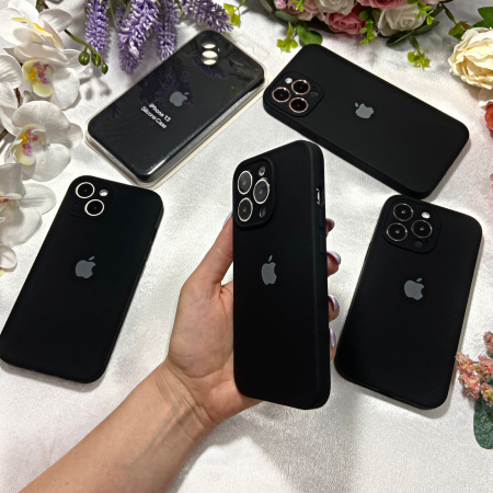 Husa pentru iPhone 16, Silicon cu Protectie Camera, Neagra [2]