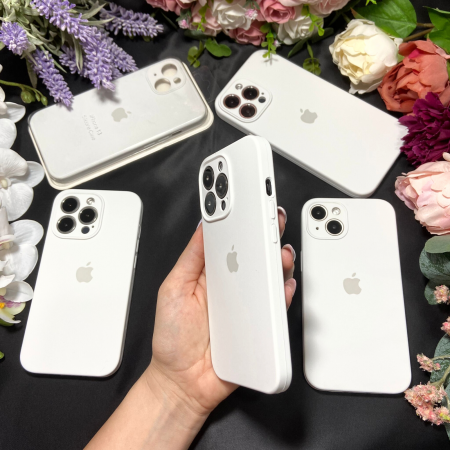 Husa din Silicon cu Protectie Camera pentru iPhone 15 Pro, White [2]