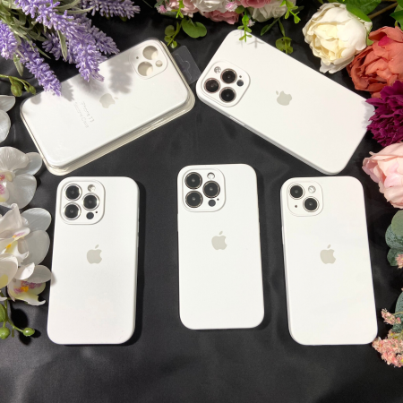 Husa din Silicon cu Protectie Camera pentru iPhone 15 Pro, White [3]