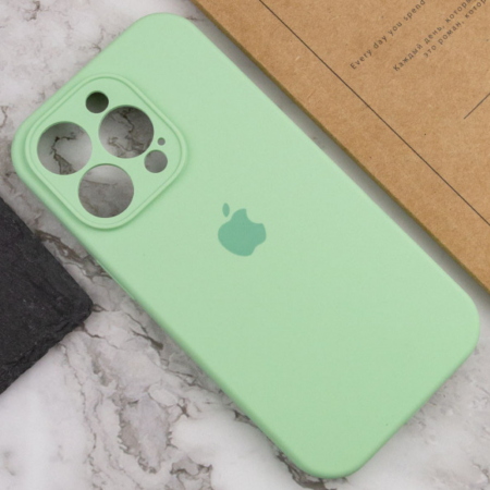 Husa din Silicon cu Protectie Camera pentru iPhone 15, Pistachio [3]
