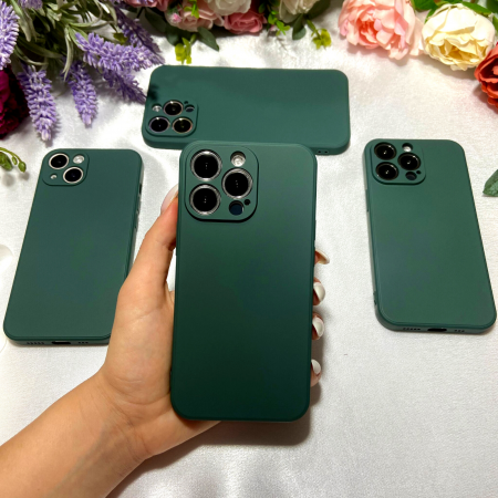 IPHONE 12 PRO - Husa din Silicon Full Protection pentru iPhone 12 Pro, Green