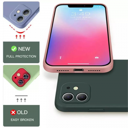 Husa din Silicon Full Protection pentru iPhone 12 Pro, Pink [4]