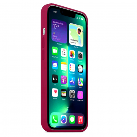 Husa din Silicon pentru iPhone 13 Pro, Rose Red [2]