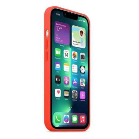 Husa din Silicon pentru iPhone 14 Pro, Orange-New [1]