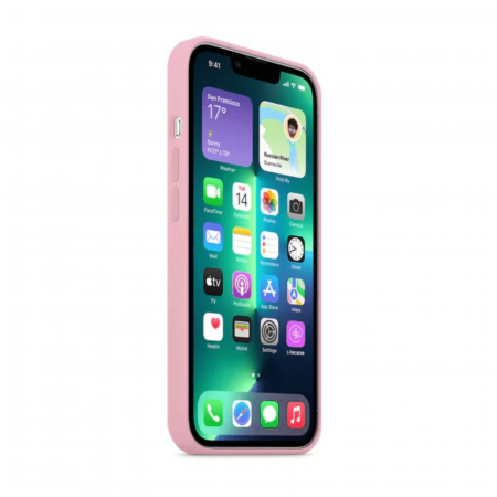Husa din Silicon pentru iPhone 14, Roz [1]