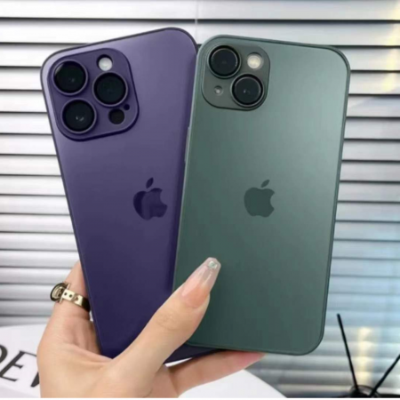 Husa din Sticla si Silicon cu Protectie Lentile Camera pentru iPhone 12, Verde-Mat [5]