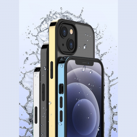 Husa Electroplated Frame pentru iPhone 13 Pro, Gold [3]