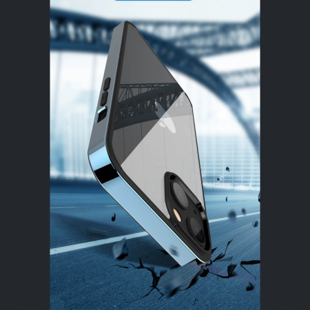 Husa Electroplated Frame pentru iPhone 13 Pro Max, Sierra Blue [1]