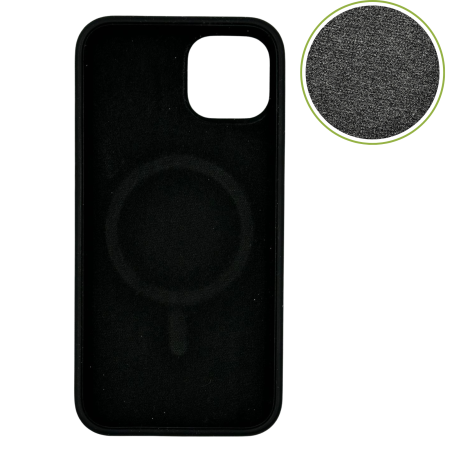 Husa iPhone 16 din Silicon cu Microfibra la Interior si MagSafe, Black [5]