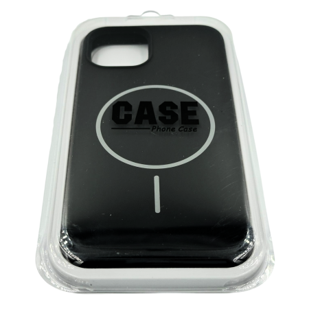 Husa iPhone 14 din Silicon cu Microfibra la Interior si MagSafe, Black [6]