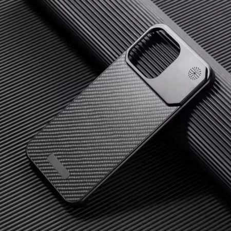 Husa iPhone 15 Pro Max, Dur Aluminiu si Carbon cu MagSafe, Black [1]