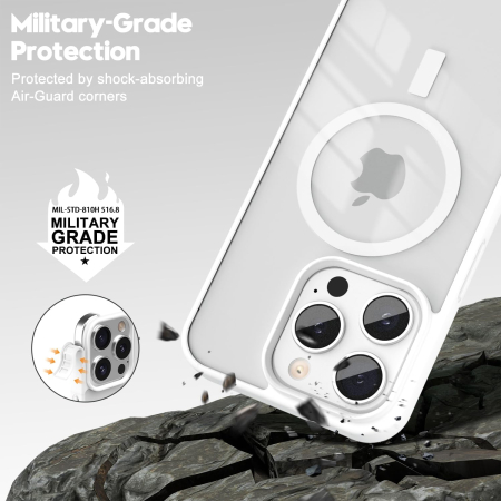 Husa iPhone 15 Pro Max, Crystal Clear MagSafe, White [2]
