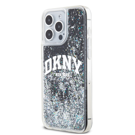 Husa iPhone 14 Pro Max, DKNY Liquid Glitter Arch, Black [2]