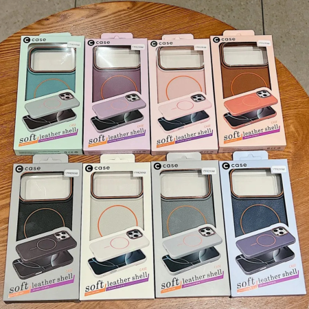 Husa iPhone 15 Pro Max, Silicon Texturat cu Protectie Interioara din Piele si MagSafe, Grey [8]