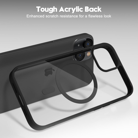 Husa iPhone 15, Crystal Clear MagSafe, Black [1]