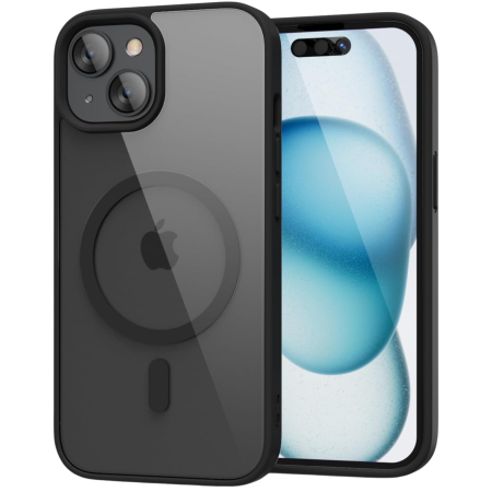 IPHONE 15 - Husa iPhone 15, Crystal Clear MagSafe, Black
