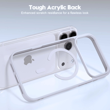 Husa iPhone 17, Crystal Clear MagSafe, Gri Titan [1]