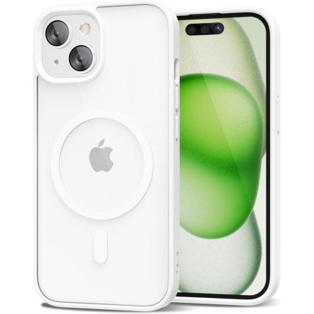 IPHONE 15 - Husa iPhone 15, Crystal Clear MagSafe, White