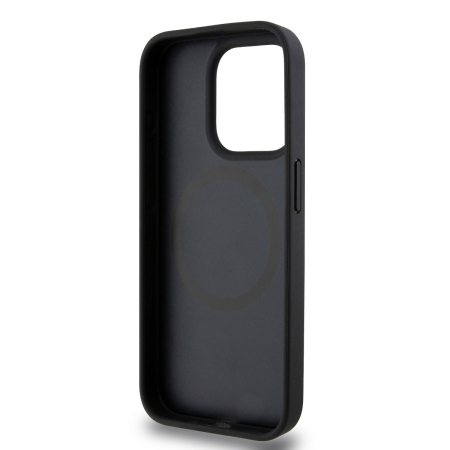 Husa iPhone 15 Pro, DKNY PU Leather Repeat Pattern Stack Logo MagSafe, Black [4]