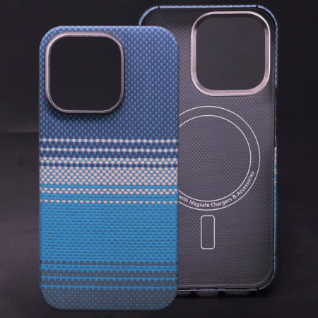 Husa iPhone 15 Pro Max, Kevlar Aramid Fiber with MagSafe, Blue Moonrise [6]