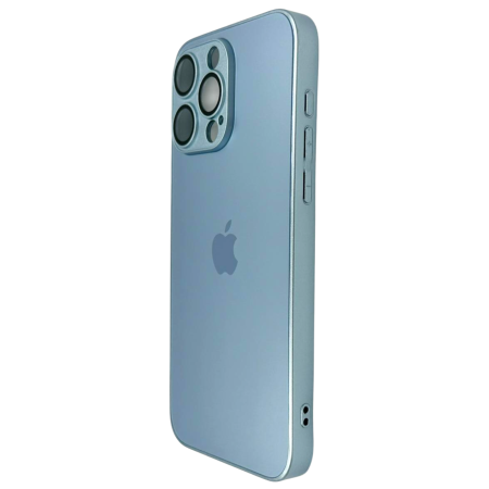 Husa iPhone 16 Pro Max, AG Glass MagSafe, Sticla si Silicon cu Protectie Lentile Camera, Baby Blue - Mat [1]