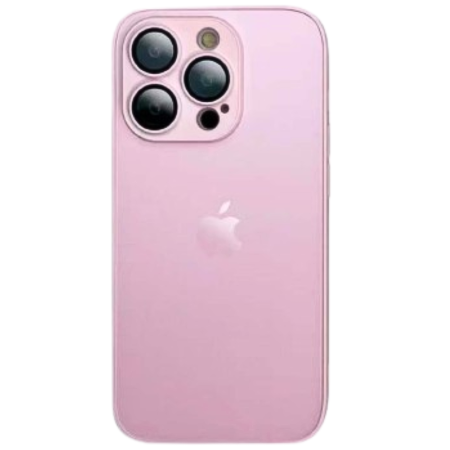 IPHONE 15 PRO MAX - Husa iPhone 15 Pro Max, AG Glass MagSafe, Sticla si Silicon cu Protectie Lentile Camera, Chanel Pink - Mat