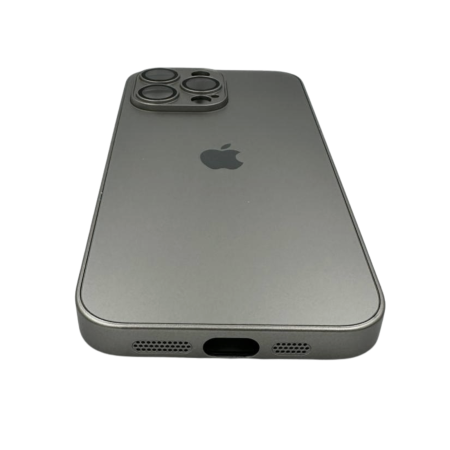 Husa iPhone 16 Pro, AG Glass MagSafe, Sticla si Silicon cu Protectie Lentile Camera, Gri Titan - Mat [3]