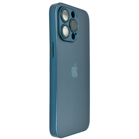 Husa iPhone 16 Pro Max, AG Glass MagSafe, Sticla si Silicon cu Protectie Lentile Camera,Royal Blue - Mat [1]