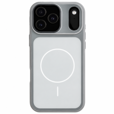 IPHONE 15 PRO MAX - Husa iPhone 15 Pro Max, Anti-Scratch Protective Back Cover 2-in-1 Matte Pure Color, MagSafe, Grey