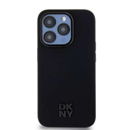 Husa iPhone 15 Pro Max, DKNY PU Leather Stack Logo Magsafe, Black [1]