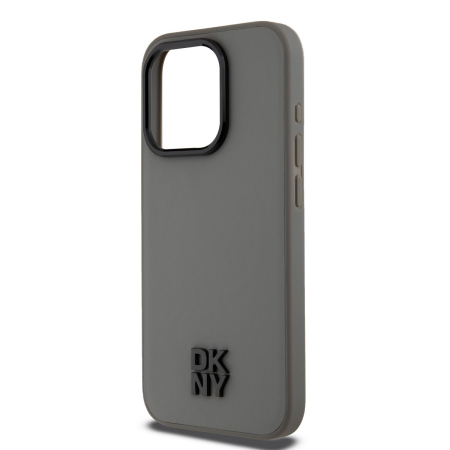 Husa iPhone 15 Pro Max, DKNY PU Leather Stack Logo Magsafe, Grey [3]