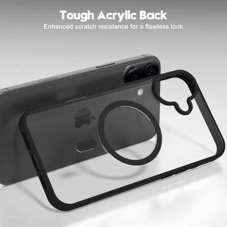 Husa iPhone 16, Crystal Clear MagSafe, Black [1]