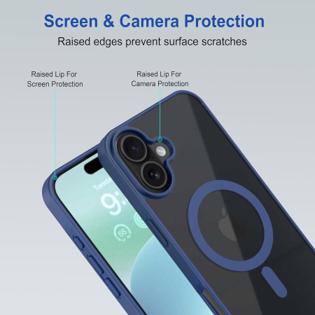 Husa iPhone 17, Crystal Clear MagSafe, Deep Blue [3]