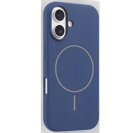 Husa iPhone 16 din Silicon cu Microfibra la Interior si MagSafe, Blue [2]