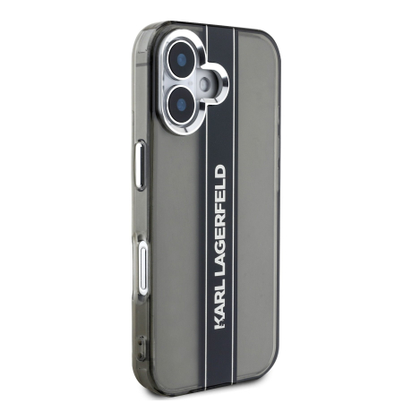 Husa iPhone 16, Karl Lagerfeld IML Stripe, Black [2]