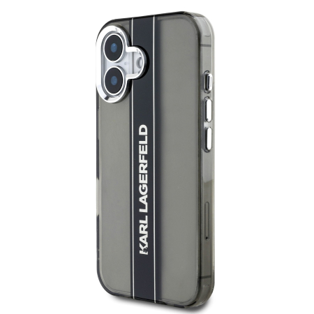 Husa iPhone 16, Karl Lagerfeld IML Stripe, Black [3]