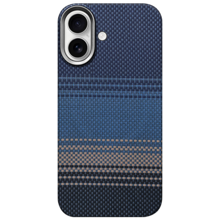 IPHONE 16 - Husa iPhone 16, Kevlar Aramid Fiber with MagSafe, Blue Moonrise
