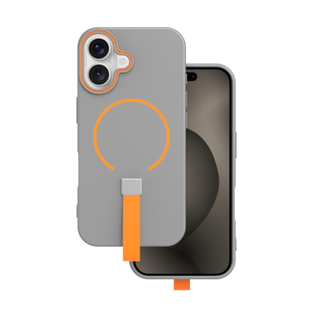 Husa iPhone 16 Pro, Loop Thin MagSafe, Grey-Orange [3]