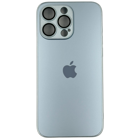 IPHONE 16 PRO - Husa iPhone 16 Pro, AG Glass MagSafe, Sticla si Silicon cu Protectie Lentile Camera, Baby Blue - Mat