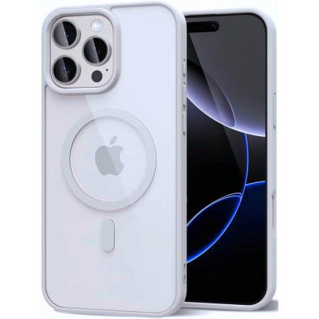 IPHONE 16 PRO - Husa iPhone 16 Pro, Crystal Clear MagSafe, Gri Titan