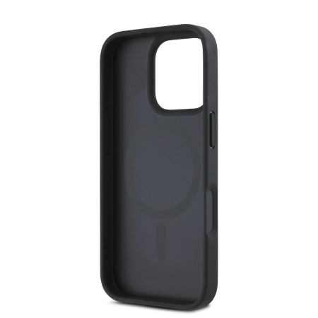 Husa iPhone 16 Pro, DKNY PU Leather Repeat Pattern Stack Logo MagSafe, Black [4]