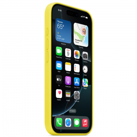 Husa iPhone 16 Pro, MagSafe Silicon, Star Fruit [2]