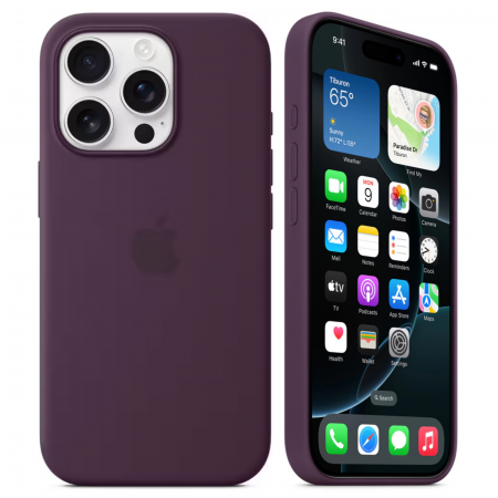 Husa iPhone 16 Pro Max, MagSafe Silicon, Plum [3]