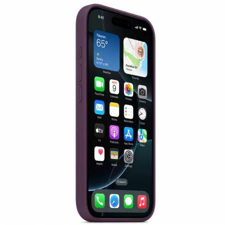 Husa iPhone 16 Pro Max, MagSafe Silicon, Plum [2]