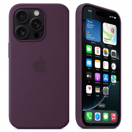 Husa iPhone 16 Pro Max, MagSafe Silicon, Plum [4]