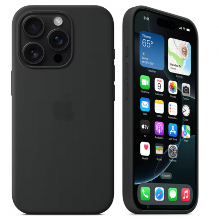 Husa iPhone 16 Pro, MagSafe Silicon, Black [3]