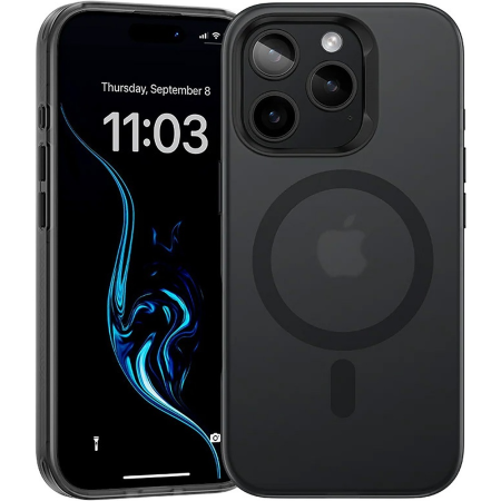 IPHONE 16 PRO MAX - Husa iPhone 16 Pro Max, Benks MagSafe, Camera Control, Lucid Armor Anti-Fingerprint, Black
